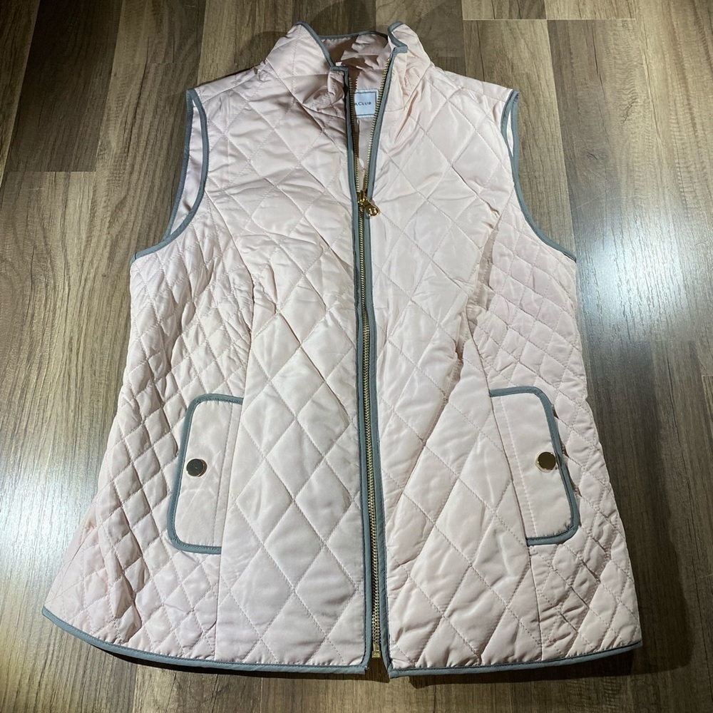 Pink Vest Charter Club Petite Small Blush